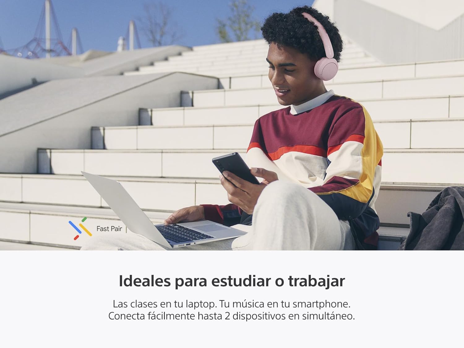 Sony Audífonos inalámbricos on-Ear WH-CH520 hasta 50 Horas de duración de batería