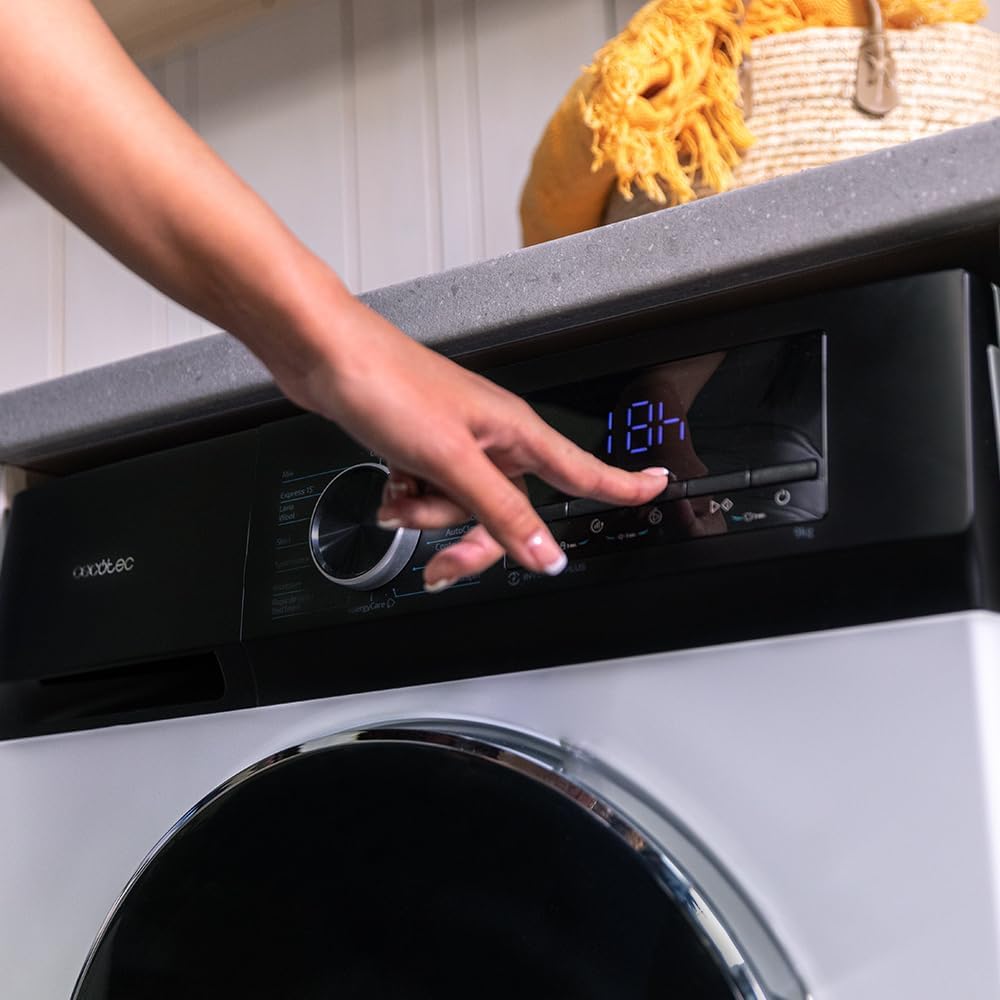 Cecotec Lavadora 8Kg Carga Frontal Bolero Dresscode 8500 Inverter A. 1900W, 1400 rpm, Motor Inverter Plus, Bajo Consumo, 16 Programas, SteamMax, Delay Start, Blanco