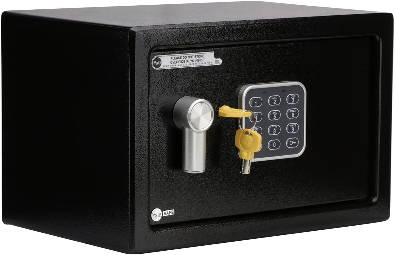 Yale Caja Fuerte de Seguridad Digital Eelectrónica Chica, 20 x 20 x 31 cm