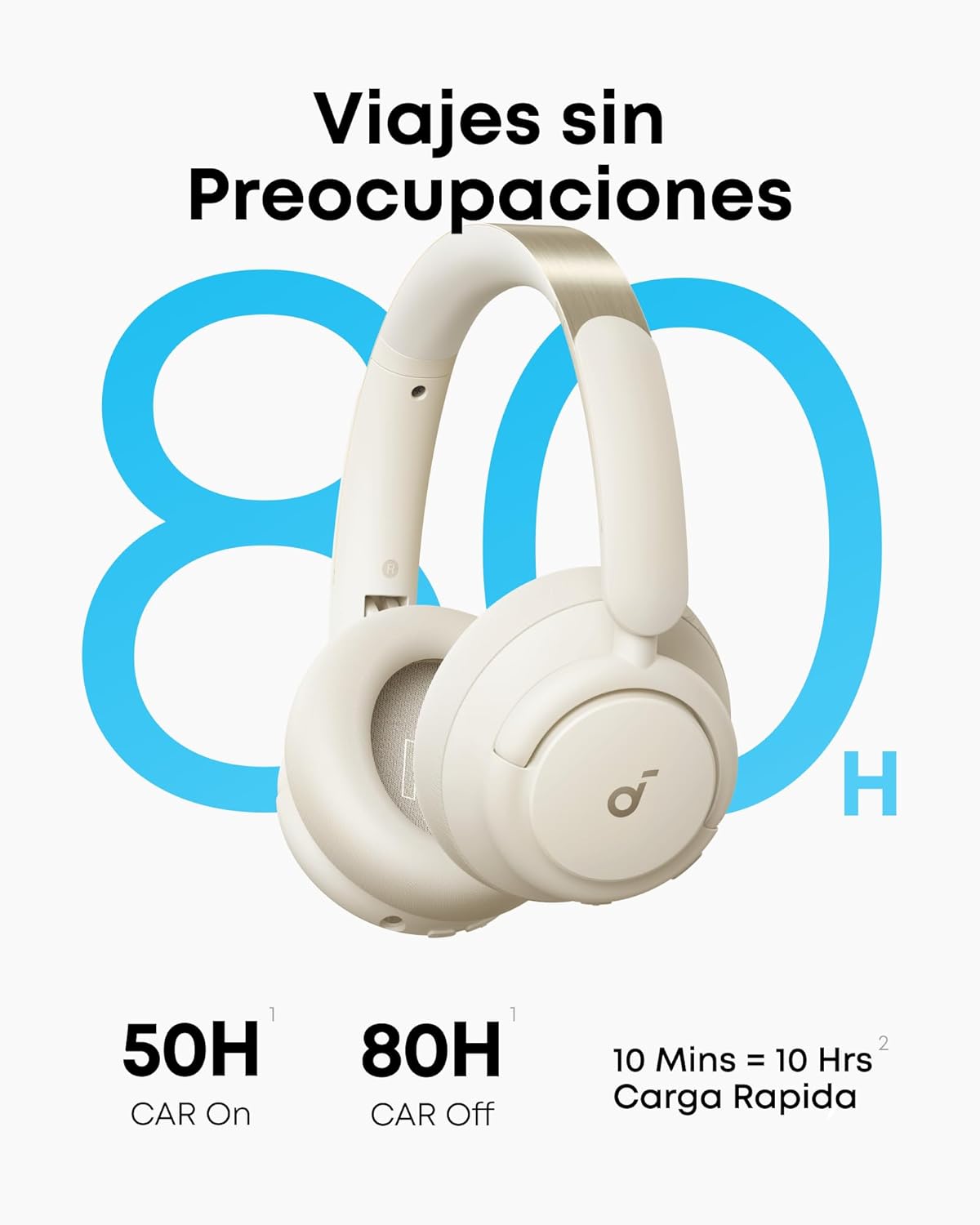 Soundcore Anker Life Q30 Audífonos Inalámbricos Diadema, Bluetooth, Cancelación de Ruido Multimodo, Alta Resolución, 44H, Carga Rápida, Almohadillas Suaves