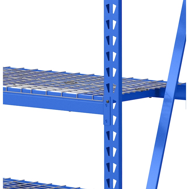 Estantería utilitaria de 4 niveles de acero empernado Kobalt de alta resistencia (77 pulgadas de ancho x 24 pulgadas de profundidad x 72 pulgadas de alto), (capacidad de 1500 libras por estante)
