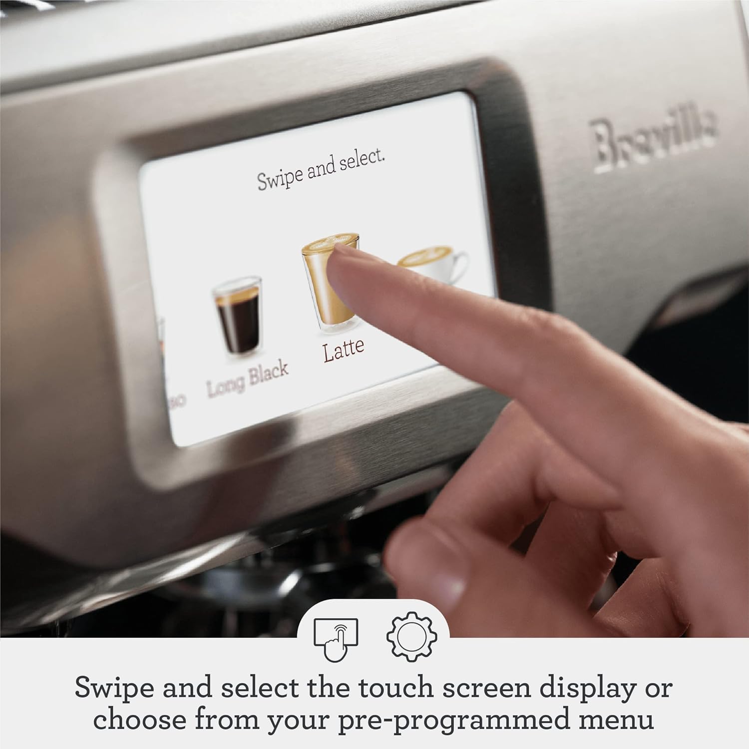 Breville the Barista Touch, máquina de café espresso, acero inoxidable, SES880BSS