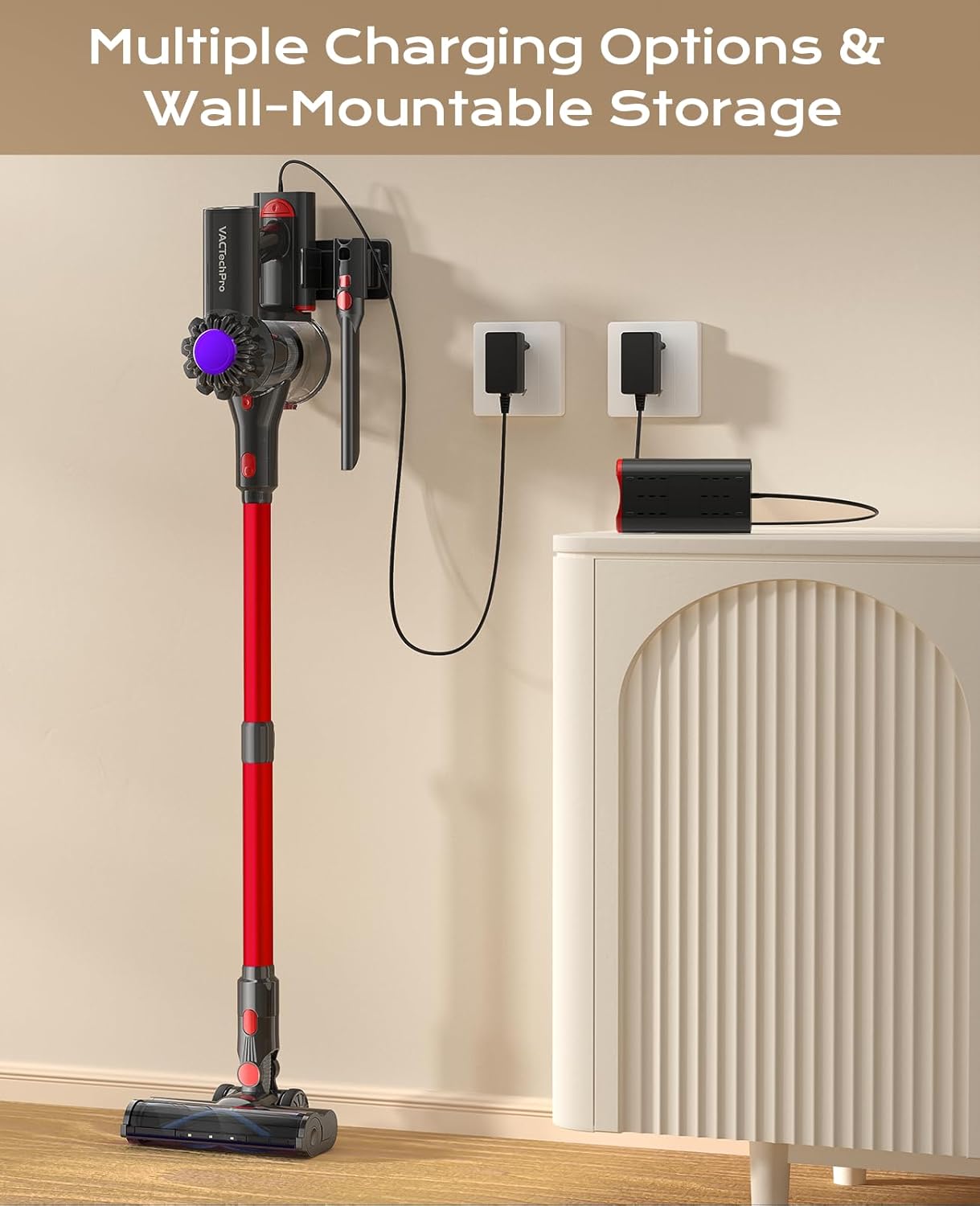 Aspiradora sin Cable,35kPa Aspirador de Mano,6 en 1 Inalámbrica con 35minutos de autonomía y batería extraíble,Aspirador Escoba Ideal para Pelo de Mascota/Alfombra/Suelo Duro&Oro