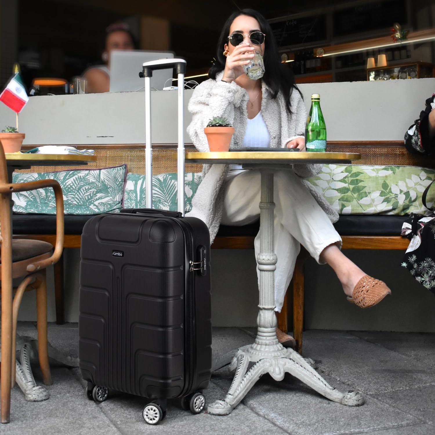 RUMBO | Juego de Maletas De Viaje Rígidas 4 Pzas – Maletas ABS Resistente Gris Plata – Ruedas Giratorias 360°