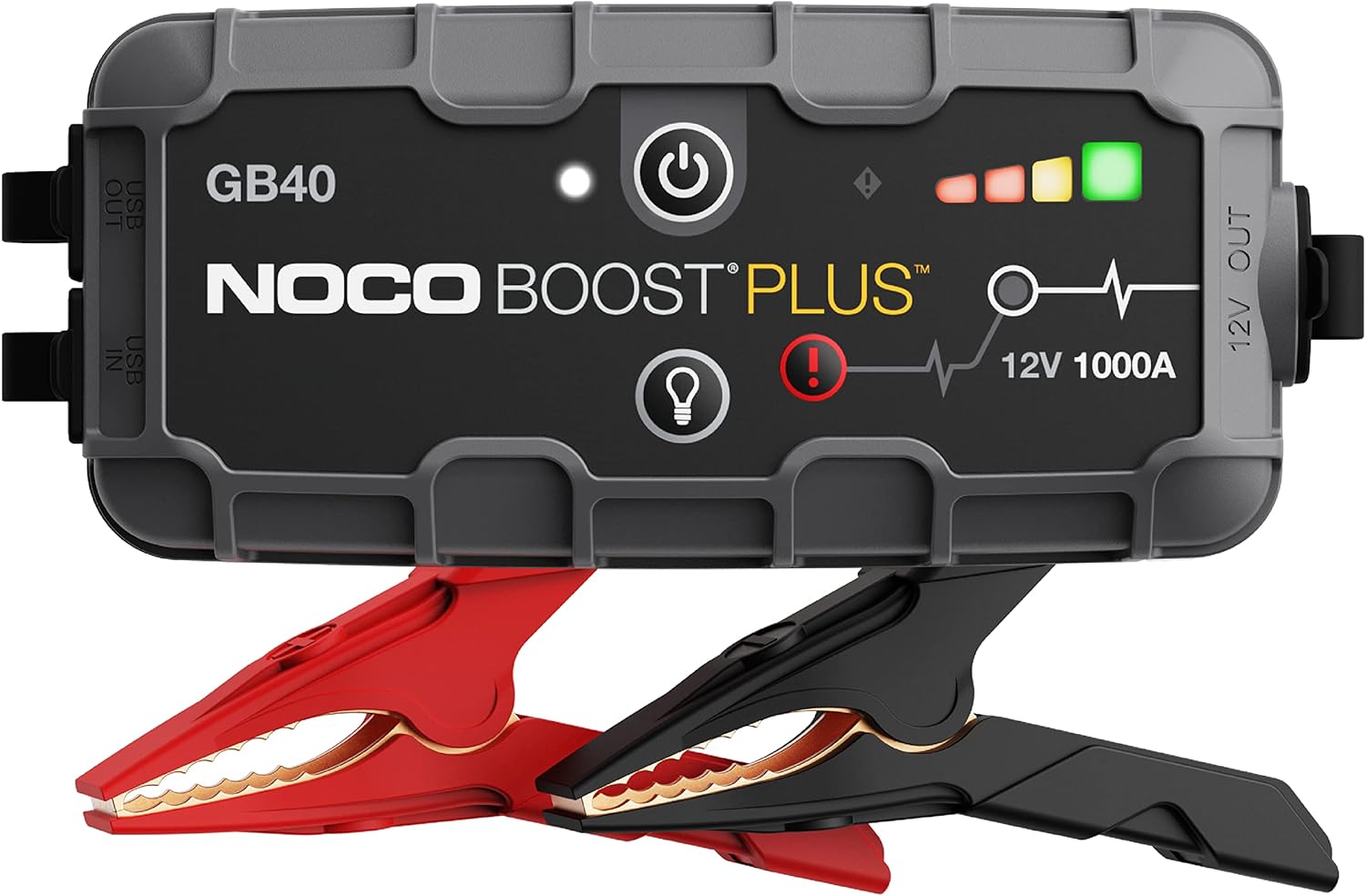 NOCO Boost Plus GB40 1000A 12V Arrancador de Batería de Litio UltraSafe, Portátil Arranque de Batería y Cable de Puente para Motores de Gasolina de hasta 6.0L y Motores Diésel de hasta 3.0L