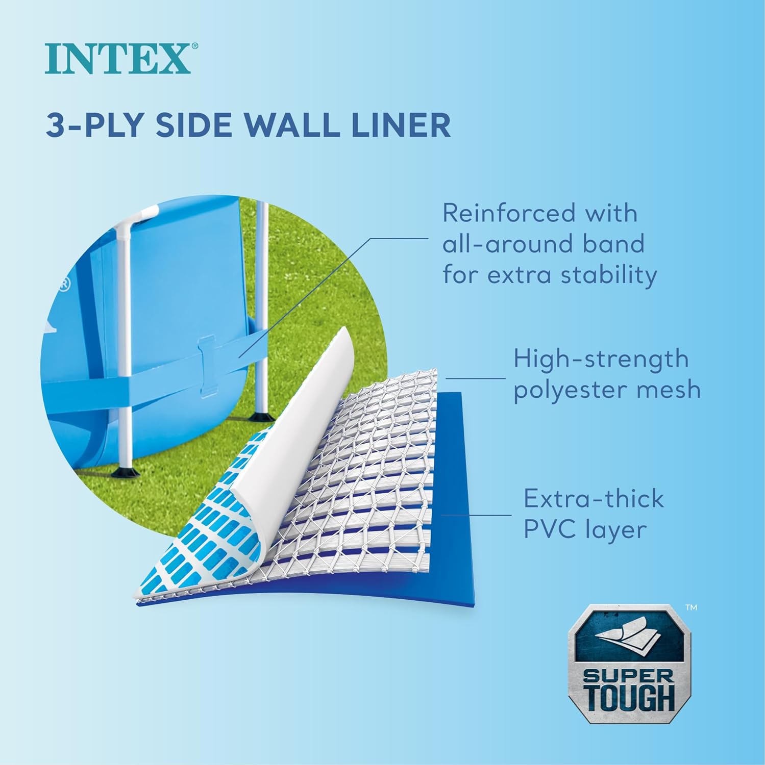 Intex 28201EH - Juego de Piscina sobre el Piso con Marco de Metal, 10 pies x 30 Pulgadas, Incluye Bomba de Filtro de Cartucho de 330 GPH, Material Resistente a Las Perforaciones, Resistente al óxido,