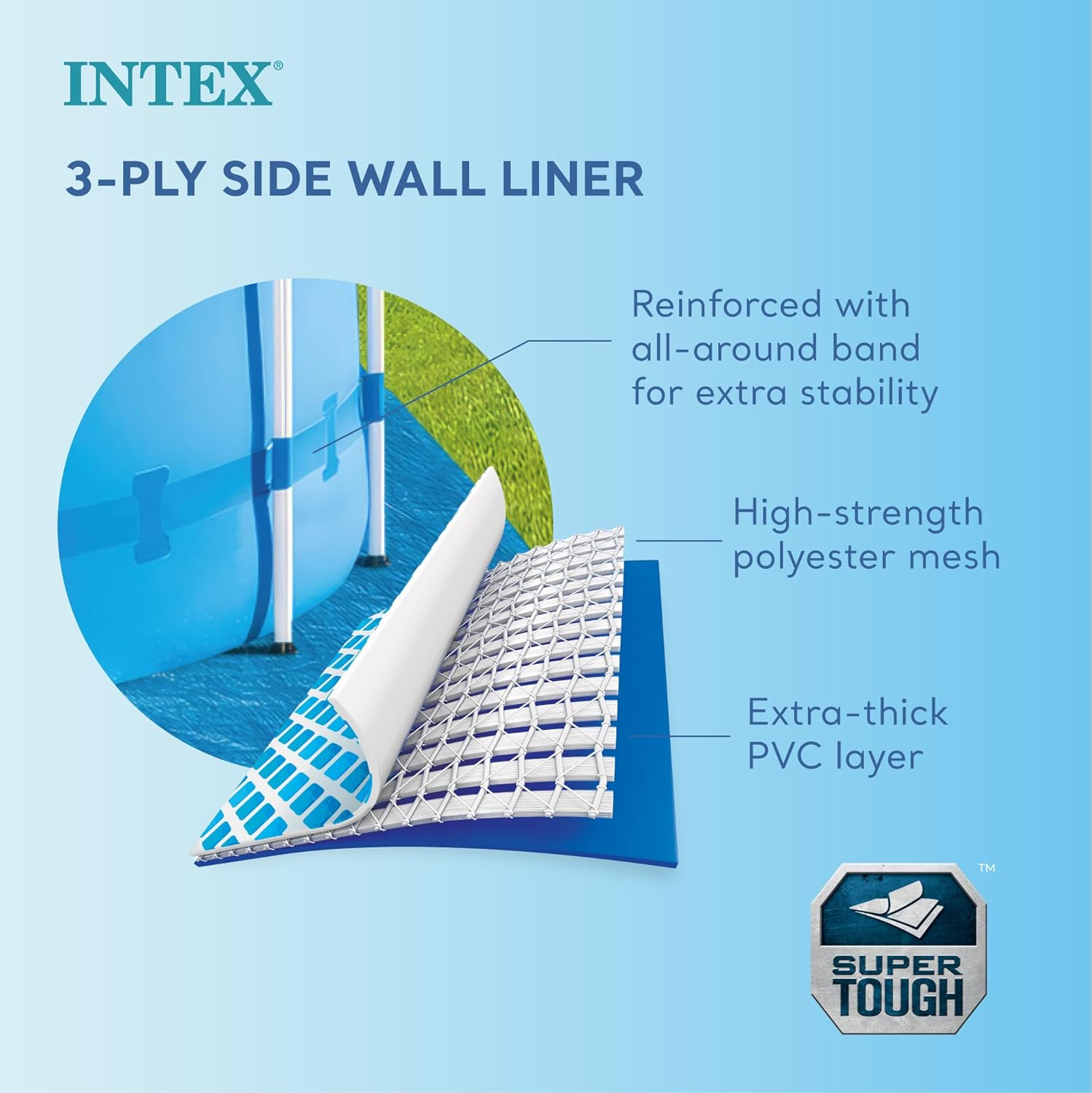 Intex 28201EH - Juego de Piscina sobre el Piso con Marco de Metal, 10 pies x 30 Pulgadas, Incluye Bomba de Filtro de Cartucho de 330 GPH, Material Resistente a Las Perforaciones, Resistente al óxido,