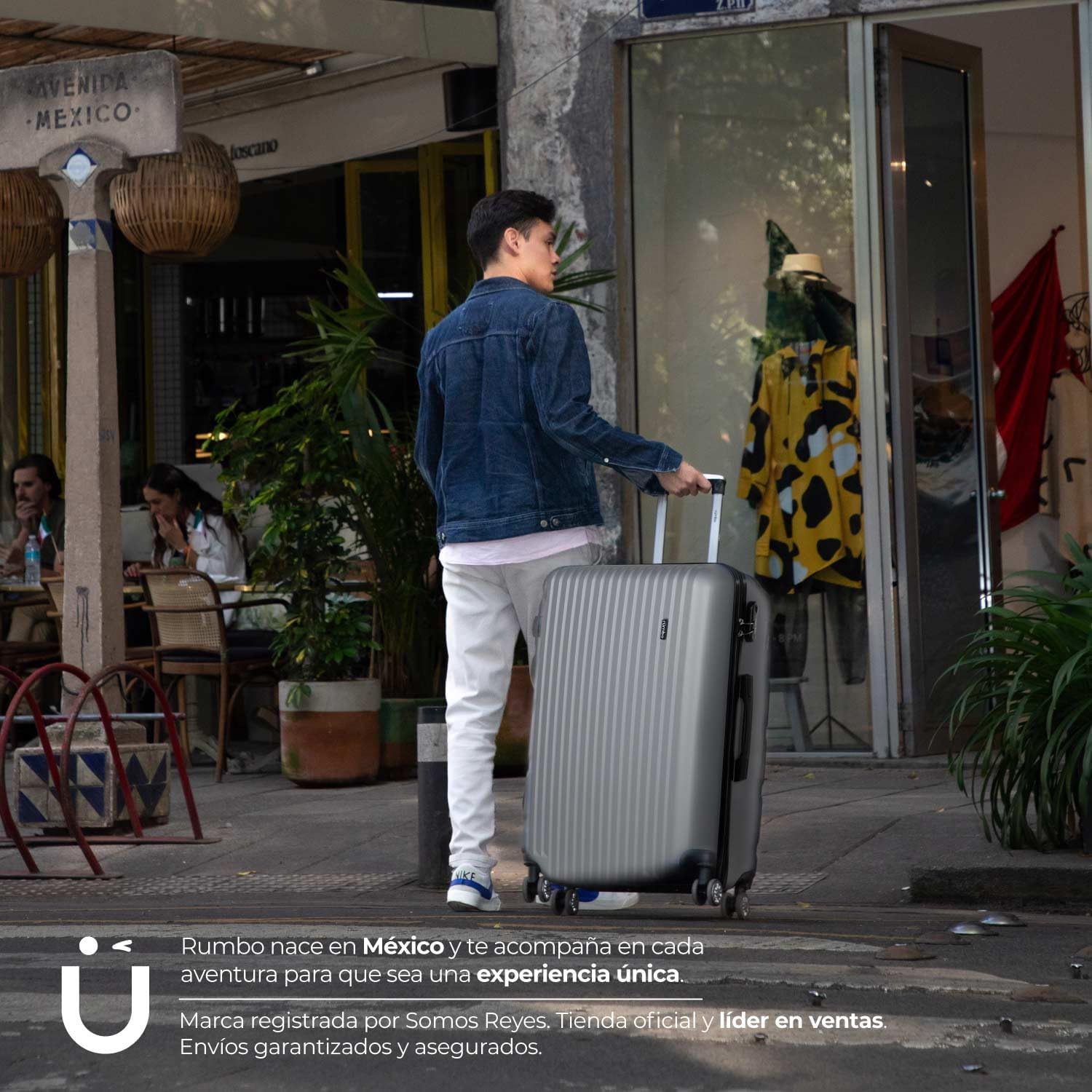 RUMBO | Juego de Maletas De Viaje Rígidas 4 Pzas – Maletas ABS Resistente Gris Plata – Ruedas Giratorias 360°