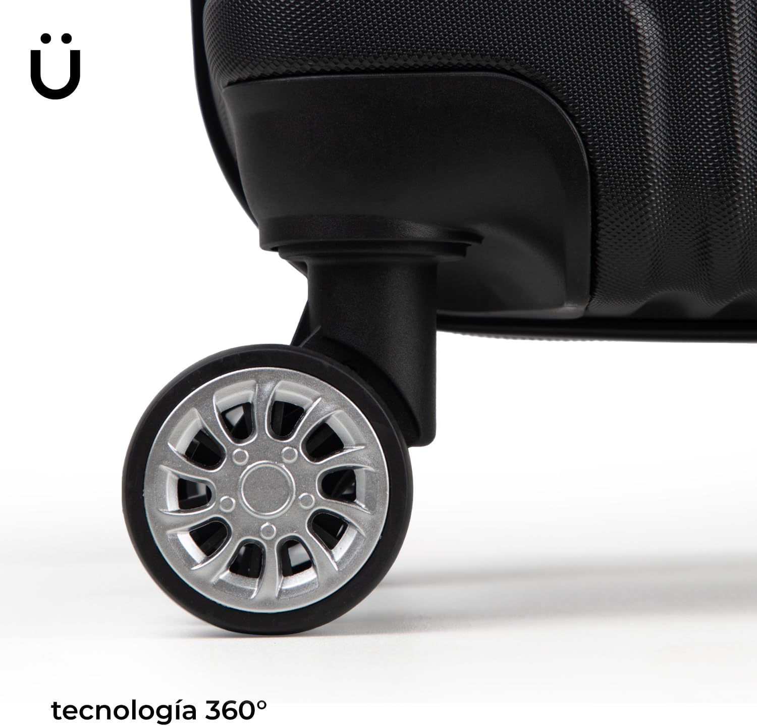 RUMBO | Juego de Maletas De Viaje Rígidas 4 Pzas – Maletas ABS Resistente Gris Plata – Ruedas Giratorias 360°