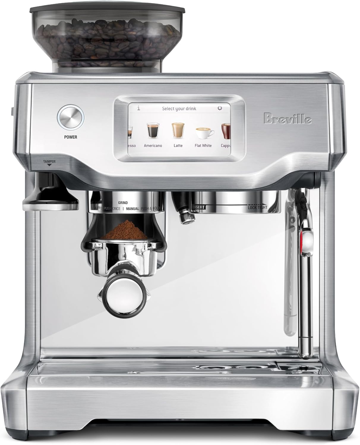 Breville the Barista Touch, máquina de café espresso, acero inoxidable, SES880BSS