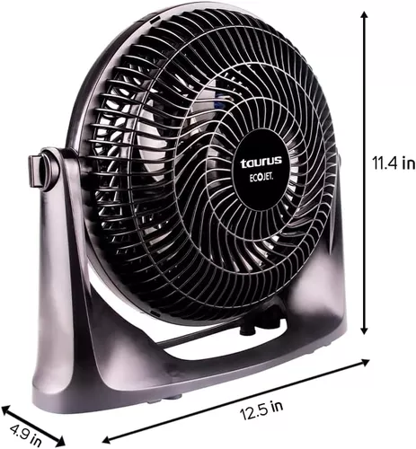 Ventilador Mesa Y Pared Taurus Oasis 10 Pul. Gran Flujo Cantidad de aspas 6 Color de la estructura Negro Diámetro 26 cm Material de las aspas Plástico-clavo