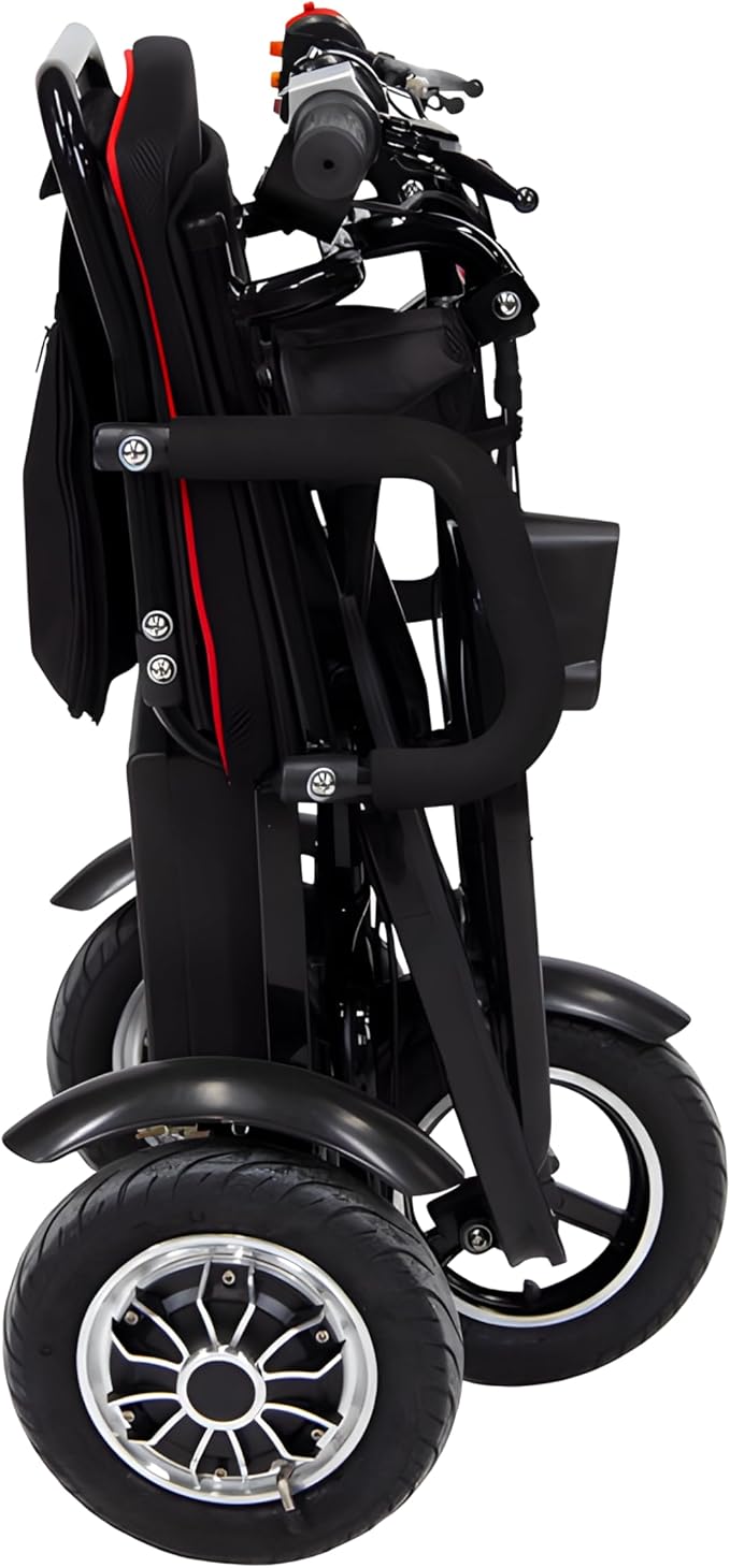 Silla De Ruedas Electrica Scooter Plegable | Facil transporte, Luces delanteras, Botón de control de avance y retroceso, Soporta 100 Kg-Muñeca