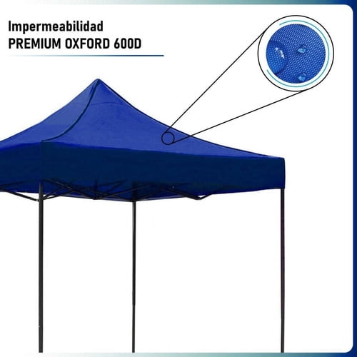 Kit Toldo Carpa 3x3 + Mesa Plegable 1.80m Jardin Exterior