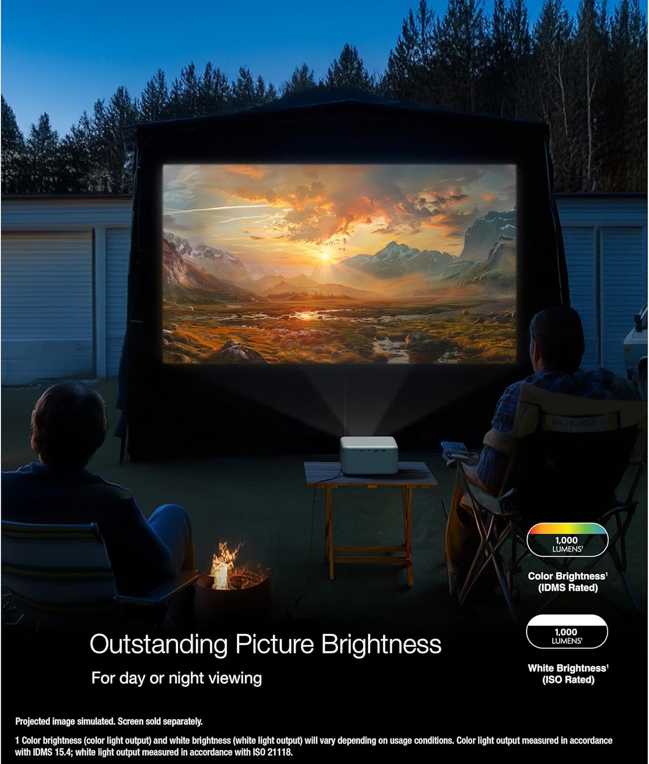 Epson EpiqVision Mini EF21 Proyector láser Inteligente portátil, 1000 lúmenes, FHD 1080p HDR, 3 Chips 3LCD, Google TV, Netflix, Altavoces estéreo, Cine en casa