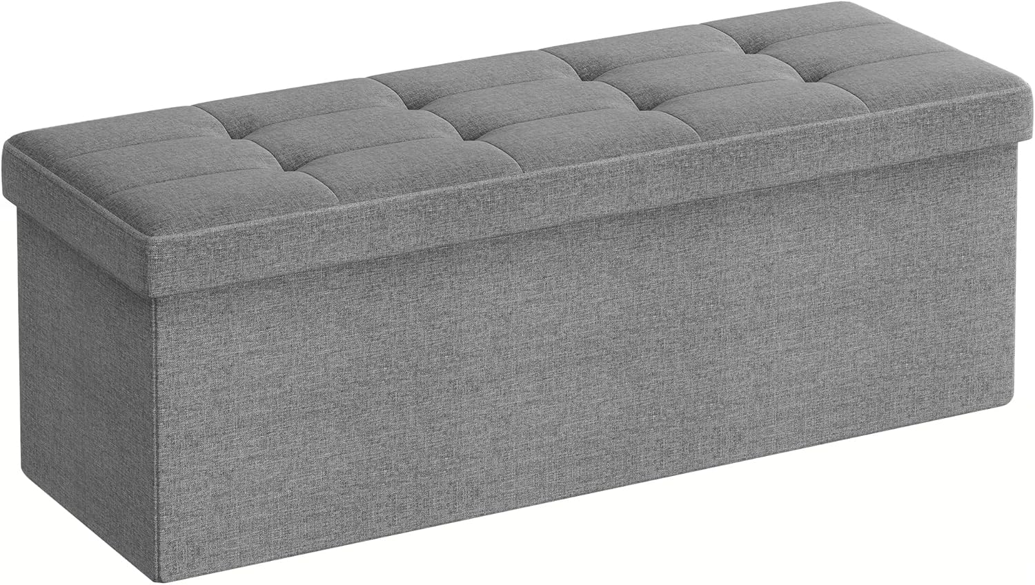 SONGMICS Banco de Almacenamiento, Baúl, Caja de Almacenamiento, Plegable, Carga de 300 kg, 120 L, 110 x 38 x 38 cm