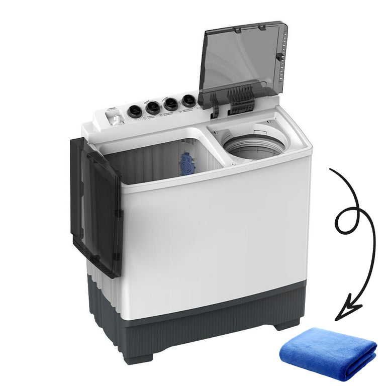 Lavadora Midea Dos tinas 19 kg Blanca