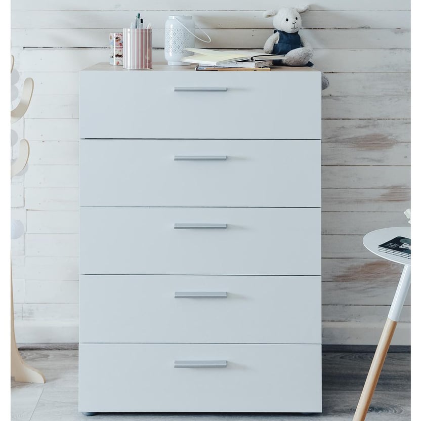 Cómoda 5 cajones blanco Pepe