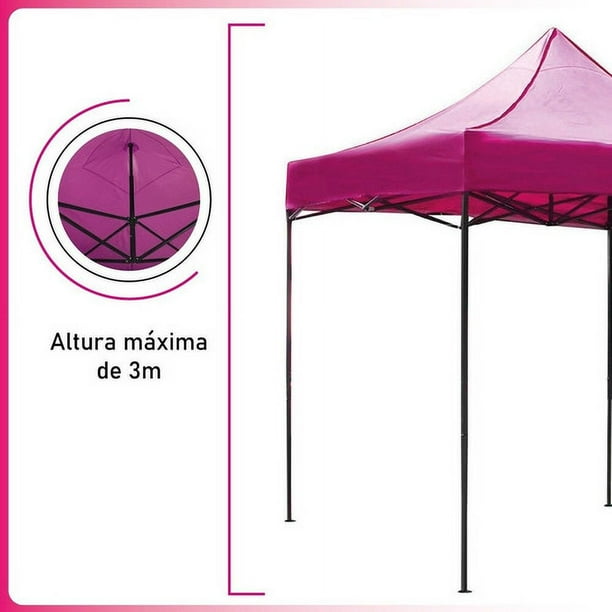Kit Toldo Carpa 3x3 + Mesa Plegable 1.80m Jardin Exterior