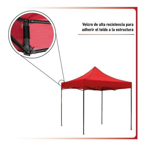Kit Toldo Carpa 3x3 + Mesa Plegable 1.80m Jardin Exterior