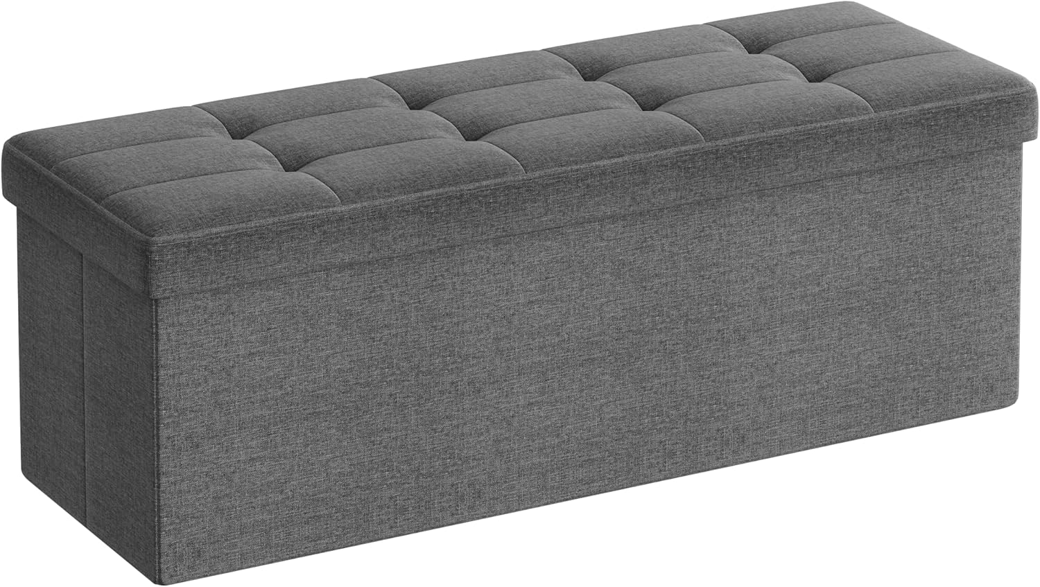 SONGMICS Banco de Almacenamiento, Baúl, Caja de Almacenamiento, Plegable, Carga de 300 kg, 120 L, 110 x 38 x 38 cm