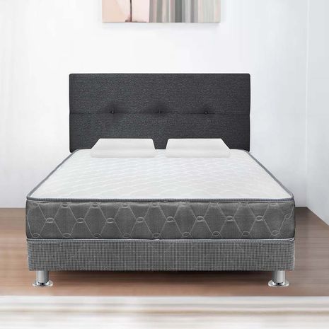 Dormitorio FORLI Acqua 2 Plazas Blanco/Gris + Sofá Cama