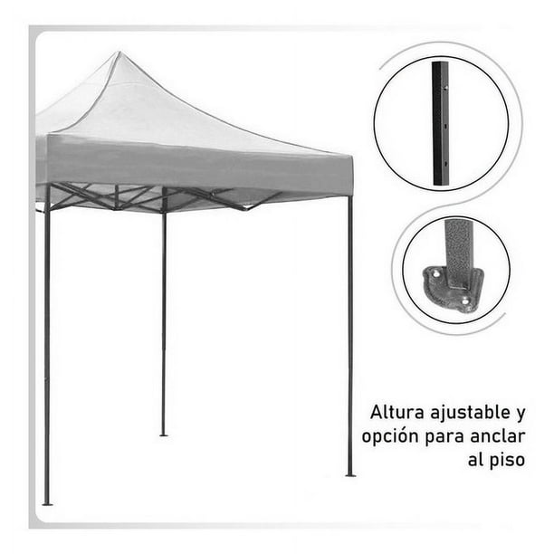 Kit Toldo Carpa 3x3 + Mesa Plegable 1.80m Jardin Exterior