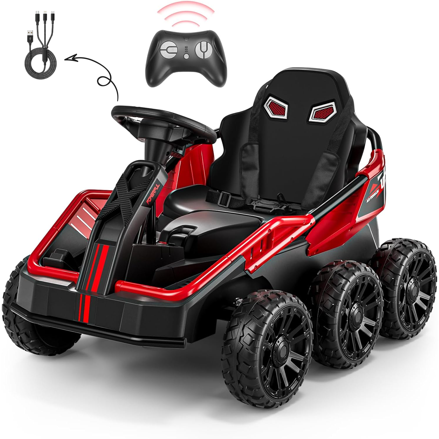 CARRO ELÉCTRICO 6X6 PARA NIÑOS