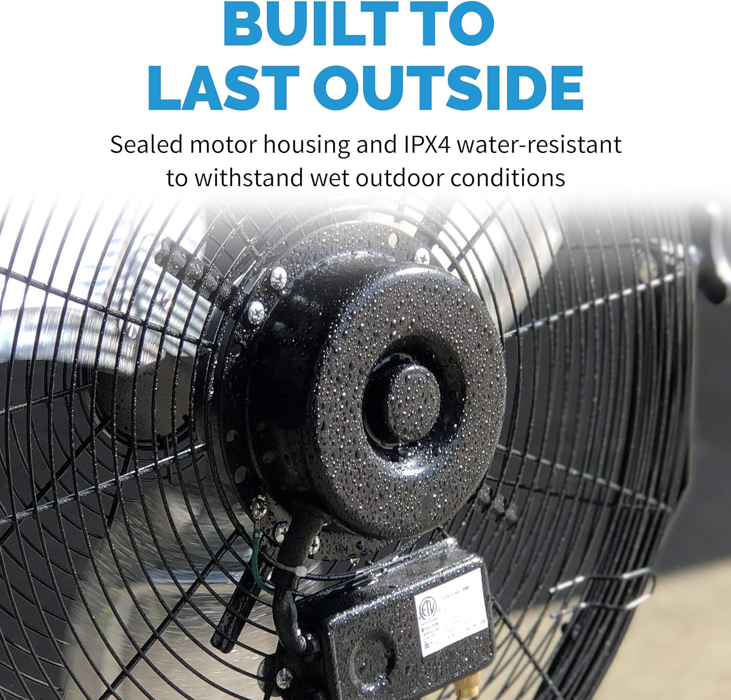 NewAir NIF20CBK00 Ventilador de alta velocidad 2 en 1 para exteriores con 3 velocidades de ventilador y cabezal de inclinación ajustable, NIF20CBK00