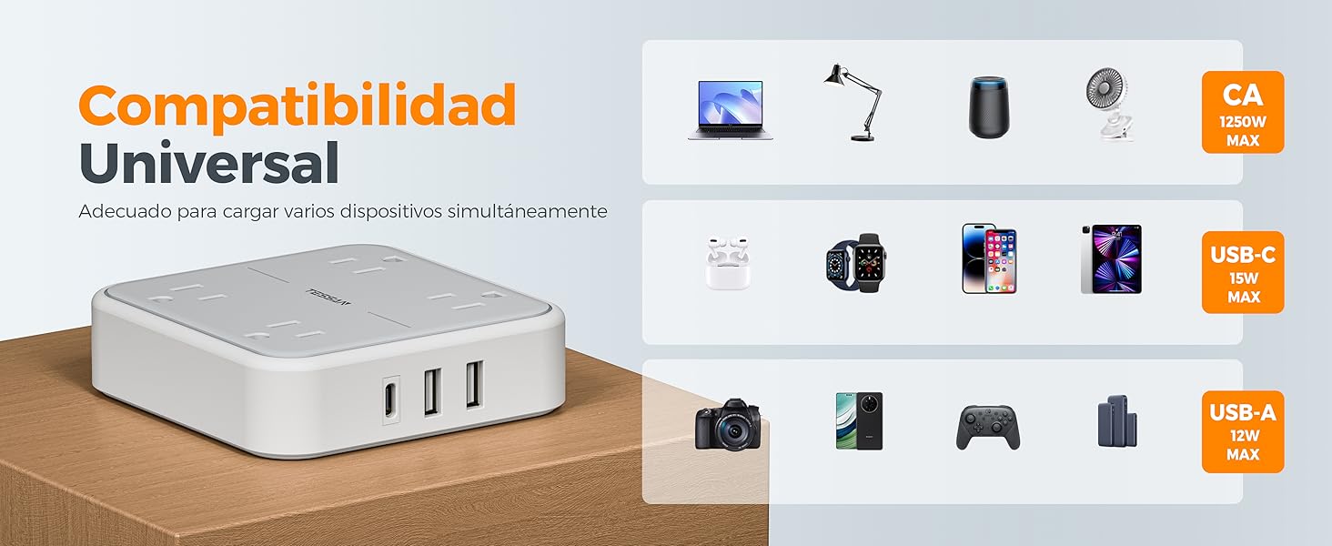 multicontacto 3 metros