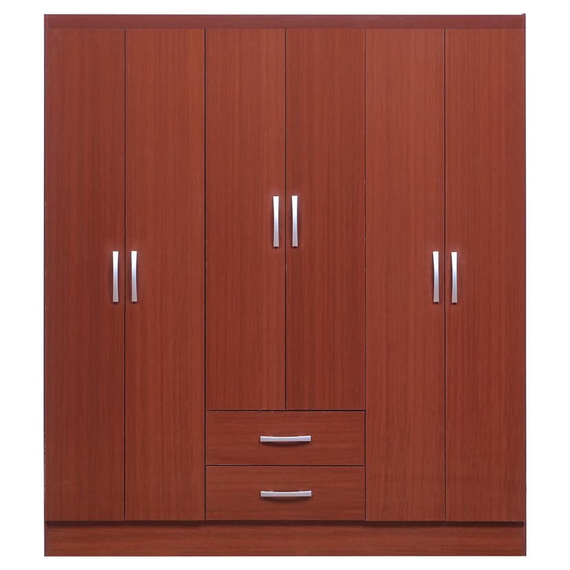 Closet Caoba 6 puertas 2 cajones