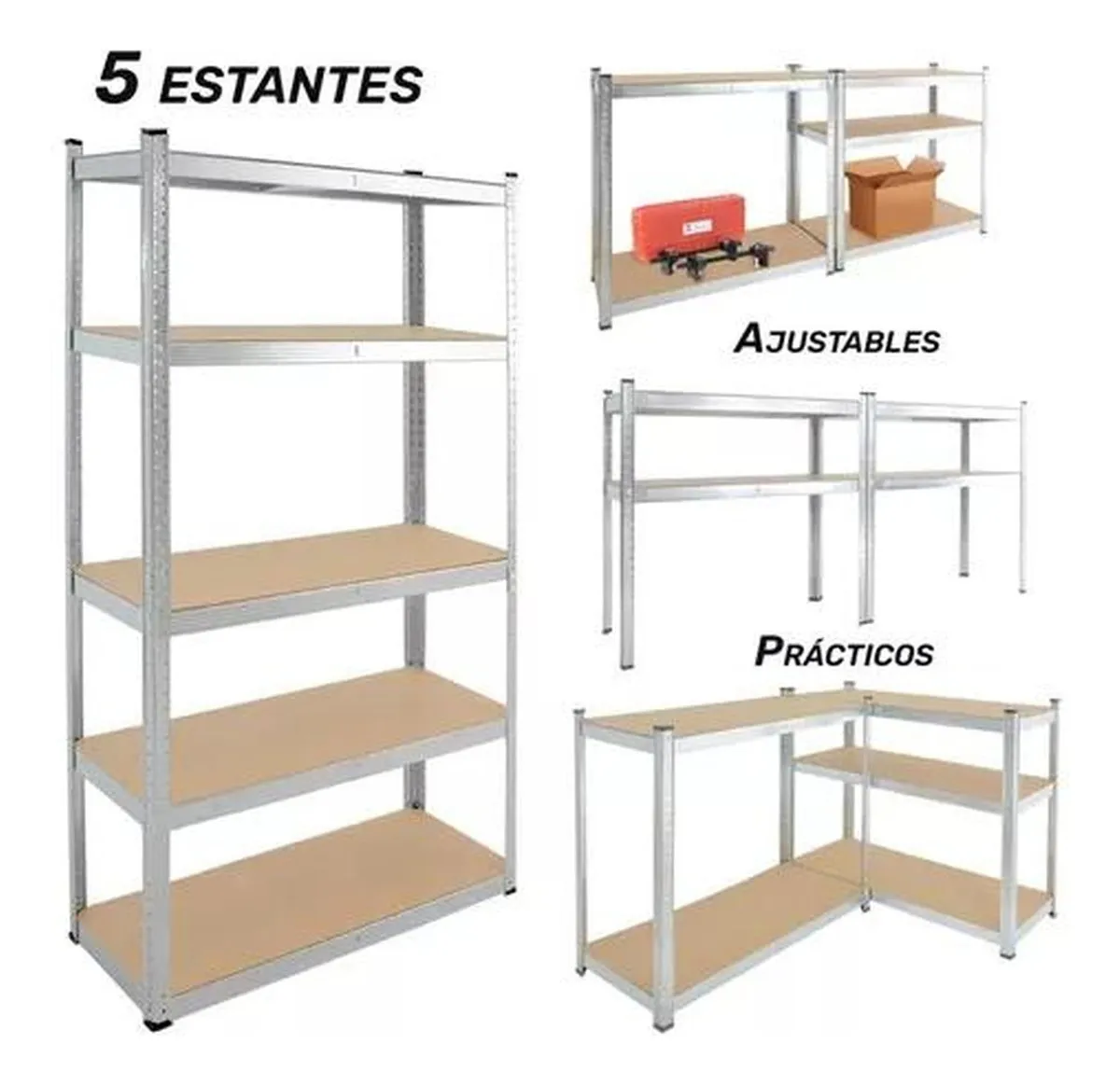 Estante Anaquel Rack Repisas 5 Niveles Metalico 180x40x90 Cm