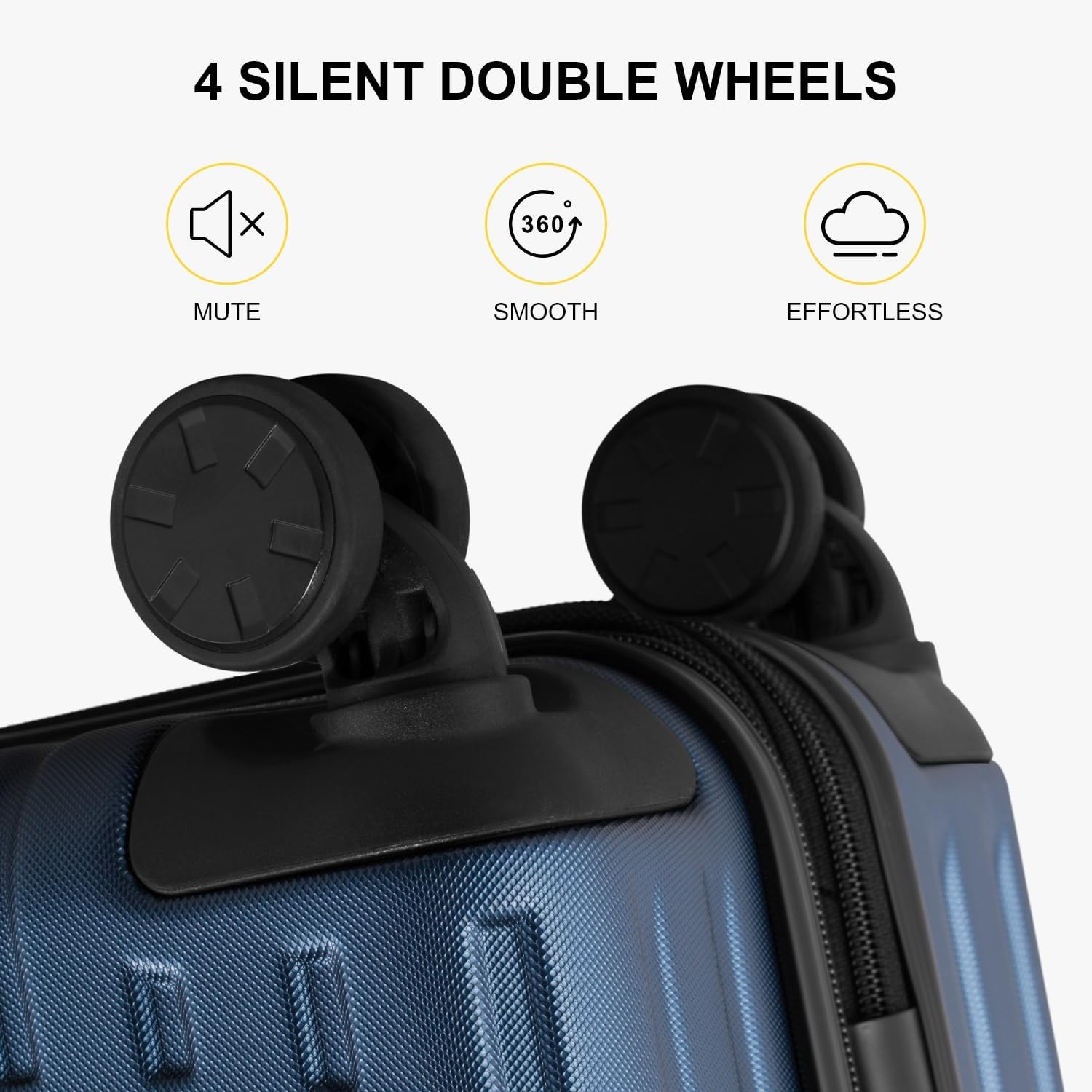 LEVEL8 Grace Maletas de Viaje, 20" Equipaje Expandible, Maletas de Mano con Bolsillo Frontal, con Ruedas Spinner y Cerradura Tsa, Gris