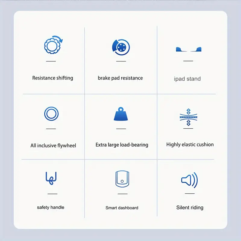 1pc Bicicleta Dinámica para el Hogar, Coche de Fitness,   para Deportes Aeróbicos, Entrenamiento Corporal, Sin Batería detalles 5