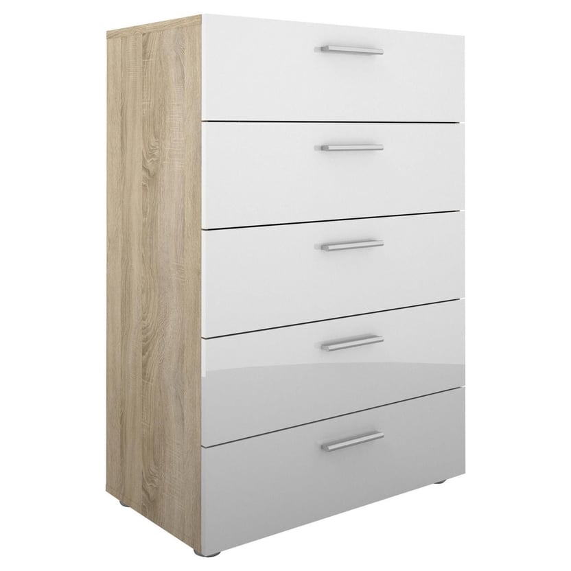 Cómoda 5 cajones blanco Pepe