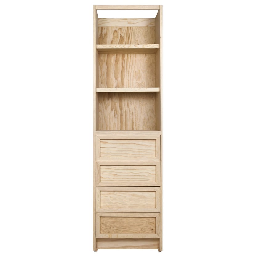 Cajonera con 4 compartimentos Natural