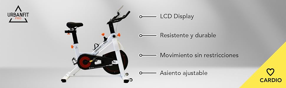 Bicicleta estática con display LCD