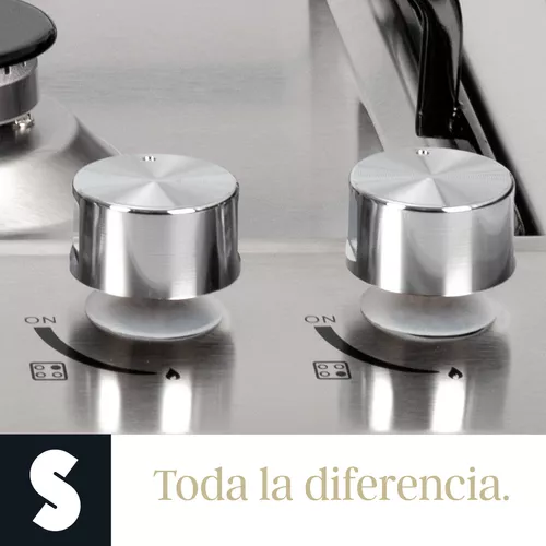 Parrilla Estufa Empotrable 4 Quemadores Gas Acero Inoxidable