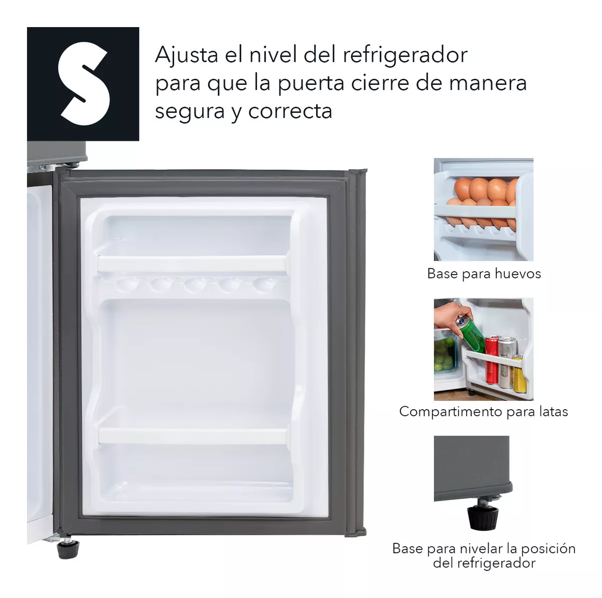Refrigerador Frigobar Congelador 2 Puertas 86l 3 Pies 127v