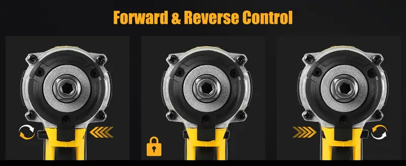 Llave de impacto inalámbrica  , 21V 1/2   2600RPM, controlador de impacto de potencia sin escobillas, par 258 pies-  350N.m, con 2x2.6Ah batería, cargador, 6 enchufes y accesorios completos, pistola de impacto eléctrica para automóvil y hogar detalles 6