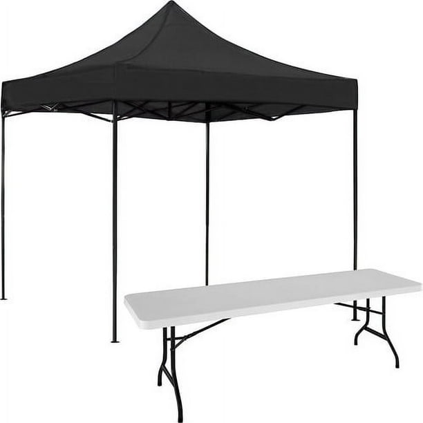 Kit Toldo Carpa 3x3 + Mesa Plegable 1.80m Jardin Exterior