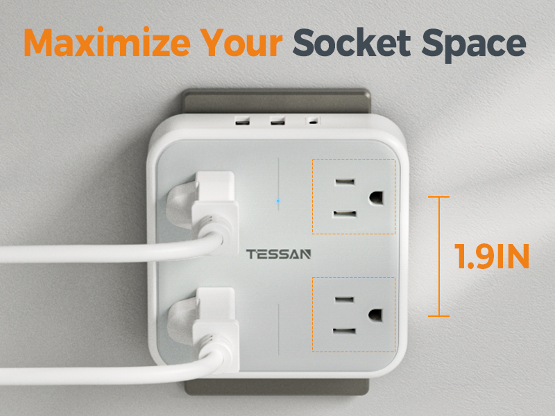Tomacorrientes ampliamente espaciadas