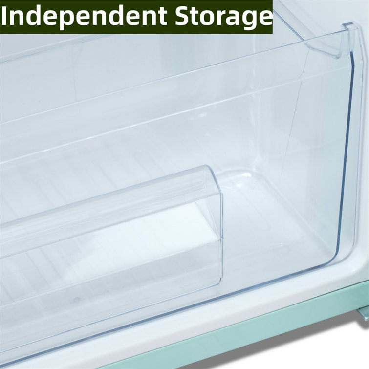 R.W.FLAME Puerta doble 3.2 Cu. Pie. Frigorífico compacto Mini frigorífico con congelador