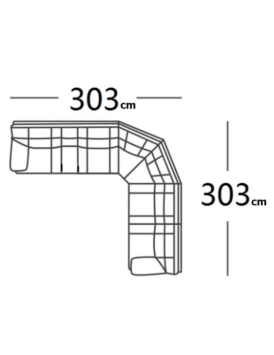Sala modular Monaco de tela