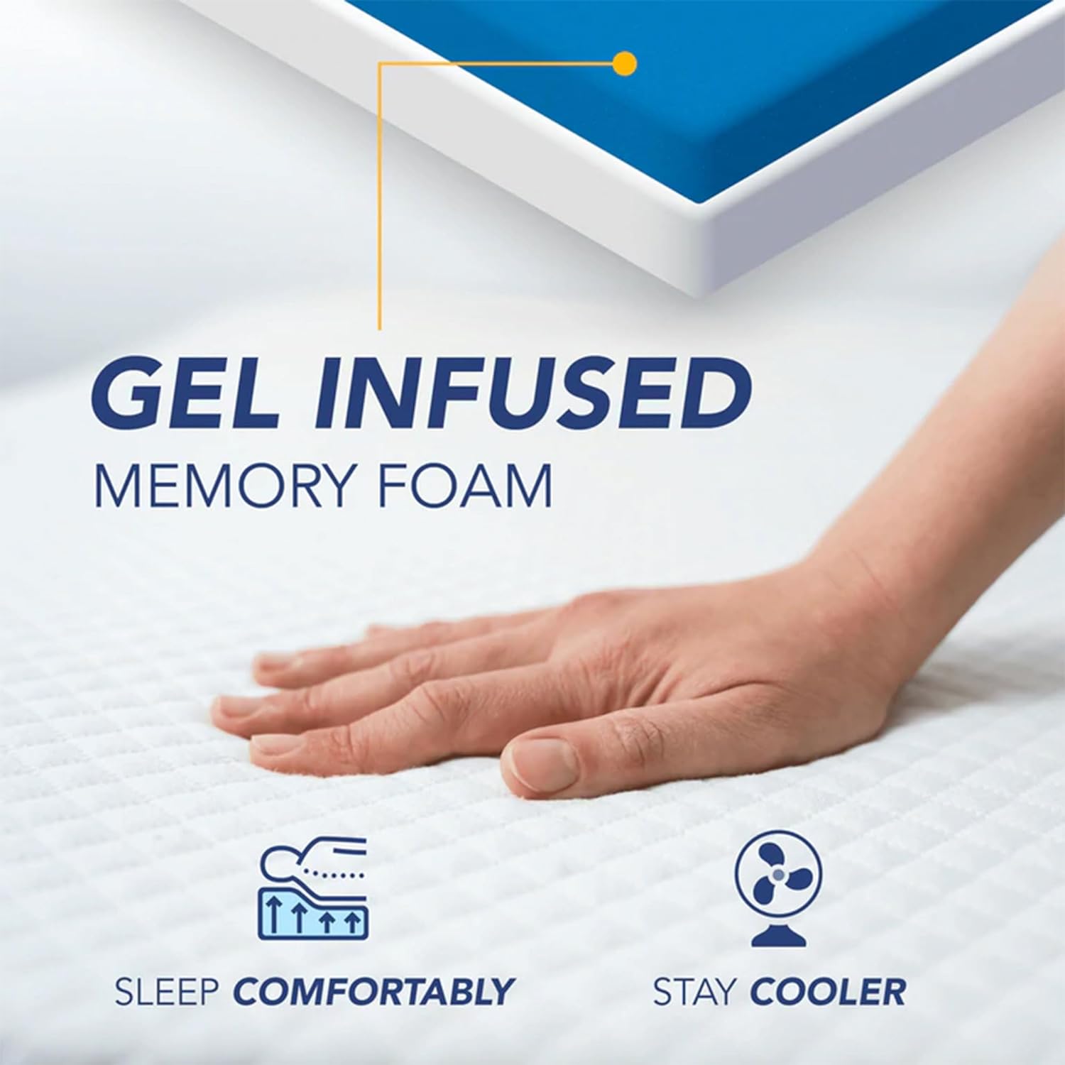 DynastyMattress Colchón de Espuma viscoelástica de Gel frío de 4 Pulgadas para sofá Plegable Convertible -almohada