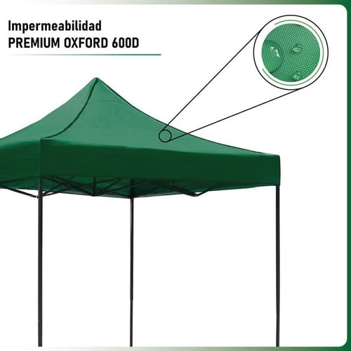 Kit Toldo Carpa 3x3 + Mesa Plegable 1.80m Jardin Exterior