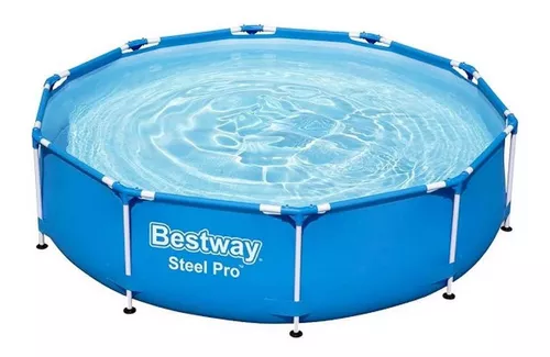 Alberca Piscina Estructural Circular Steel Pro 305cm Bestway Color Azul-gorro de natación