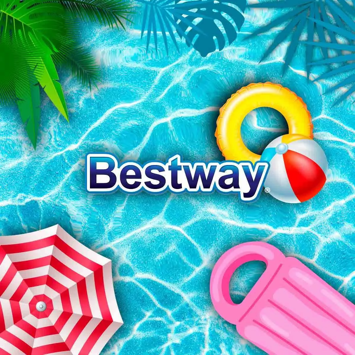 Alberca Piscina Estructural Circular Steel Pro 305cm Bestway Color Azul-gorro de natación