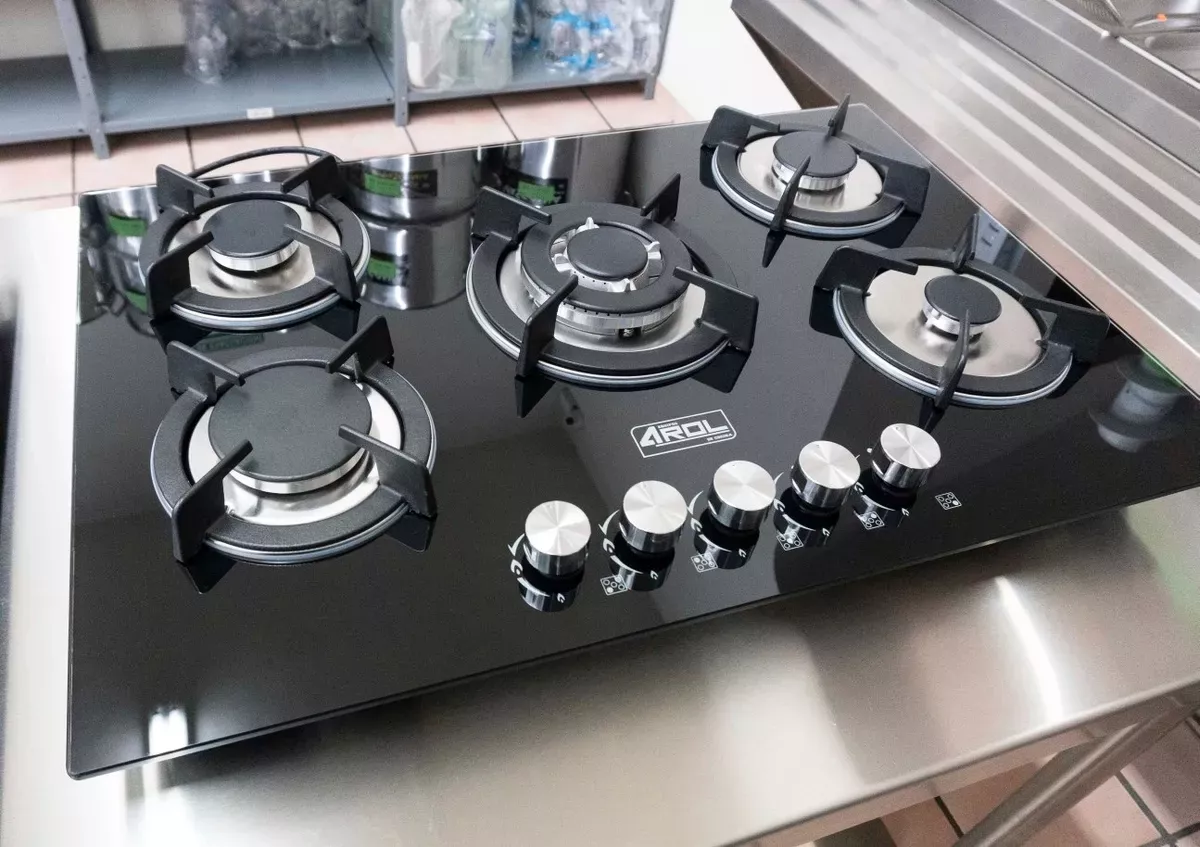 Combo Parrilla y Campana Slim 80 cm Negro Arol - Parrilla P-CN5Q77 y Campana CSL-80BL