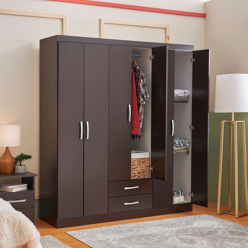 Closet chocolate 6 puertas 2 cajones