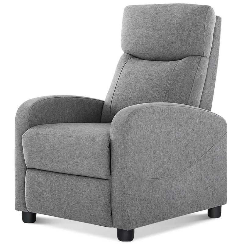 Sillón reclinable para sala de estar, sillón reclinable de masaje, sillones para cine en casa, sillón reclinable moderno ajustable con asiento y respaldo acolchados.